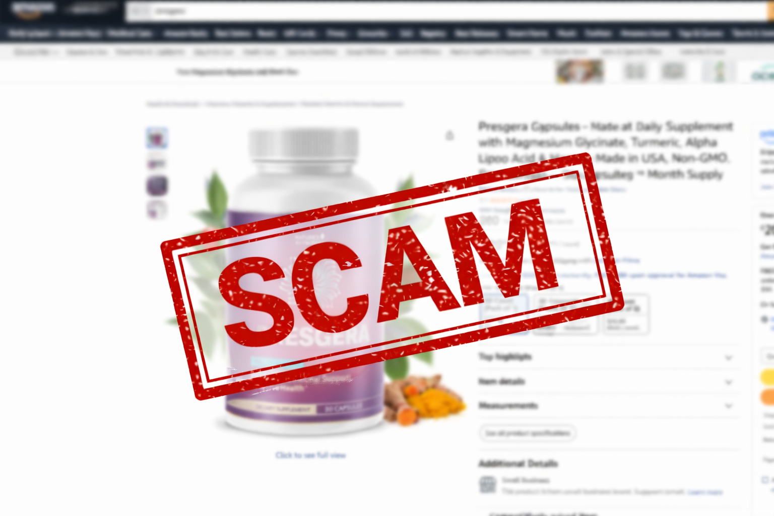 Presgera Counterfeit Warning